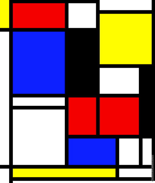 Oil painting reproduction of Composition 07 (Mondrian)