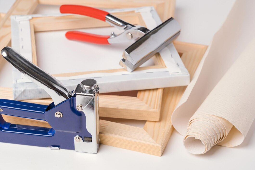 Canvas pliers and staple gun