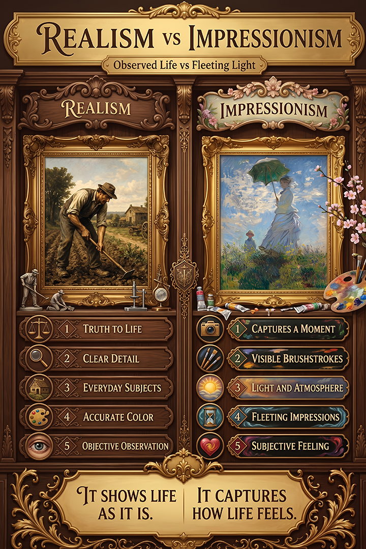 Comparison between Realism and Impressionism