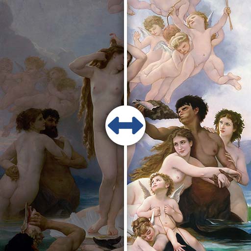 Birth of Venus (Bouguereau) 80x110cm