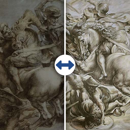 The Battle of Anghiari (Da Vinci) 120x90cm