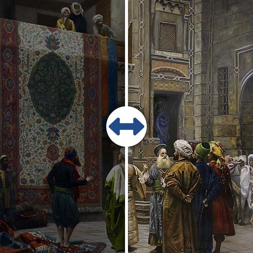 The rug market in Cairo (Gerome) 80x110cm