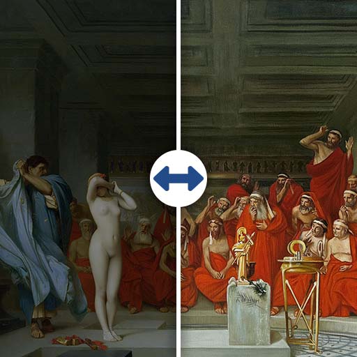 Phryne before the Areopagus (Gerome) 80x60cm